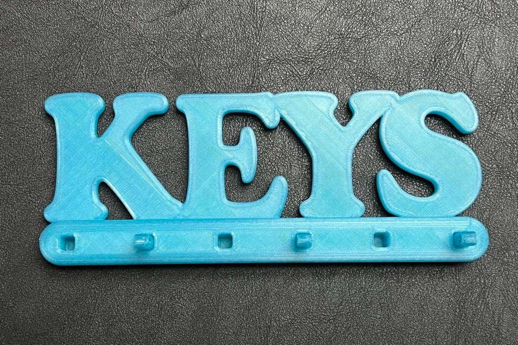 Personalized Keyring Holder/Hanger with Removable Pegs (Wall Mount) | Last Name, Business Name, Phrase | Non-Custom Options offered as well