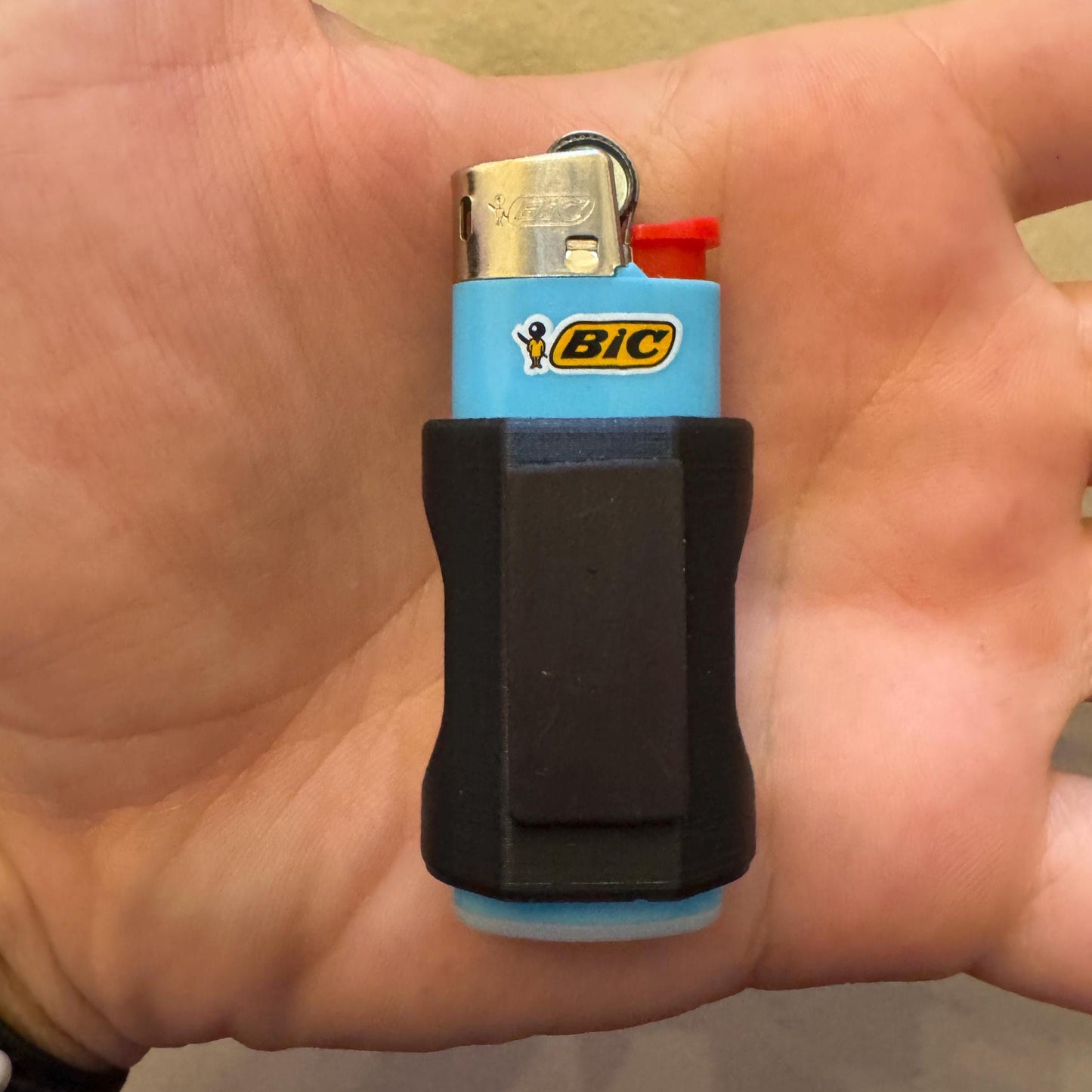 Magnetic Lighter Holder | Snap-On Design for Large/Mini Bic Lighters | Free Shipping within US