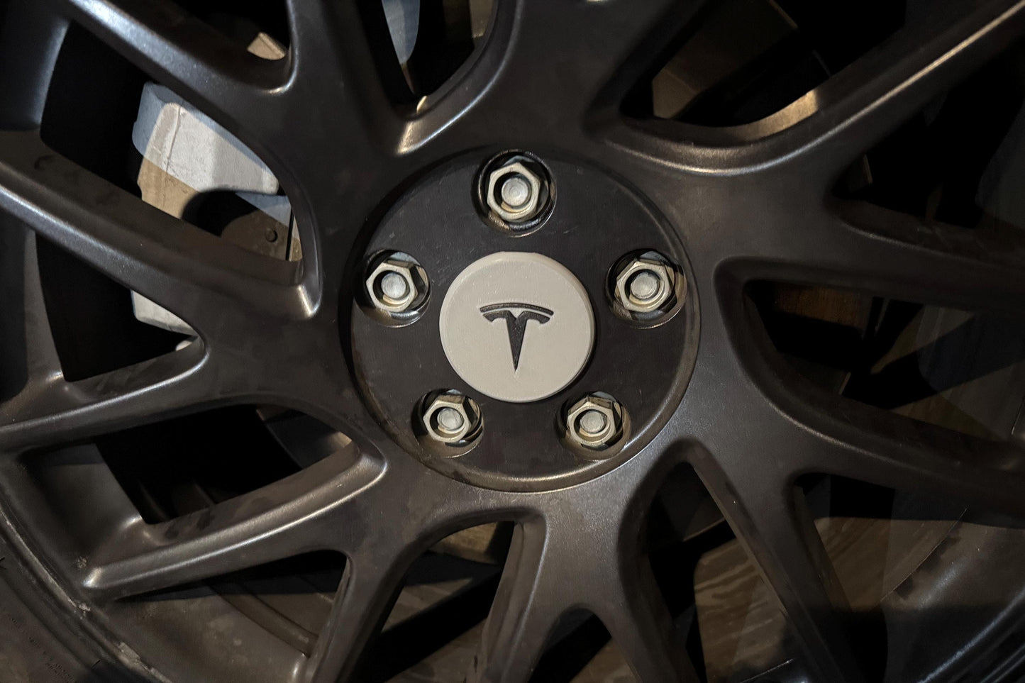 Grey Photon Center Cap with Solid Black T (Pre-Paint)