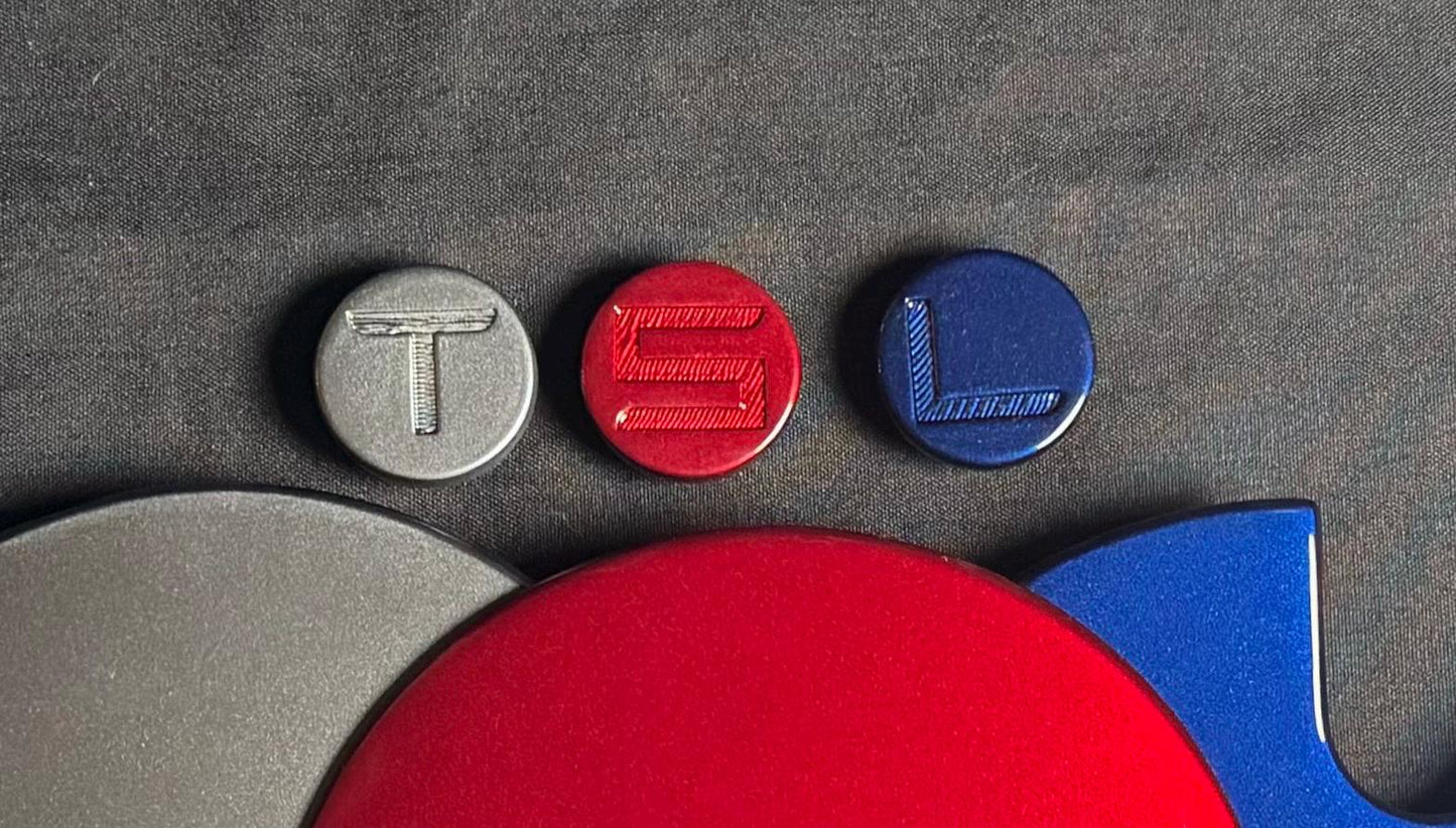 Tesla Model 3 Painted Lug Nut Covers for 18" Aero Wheel (2020-2023) & 18" Photon Wheel (2024-) | Set of 20 | Body Shop Treated