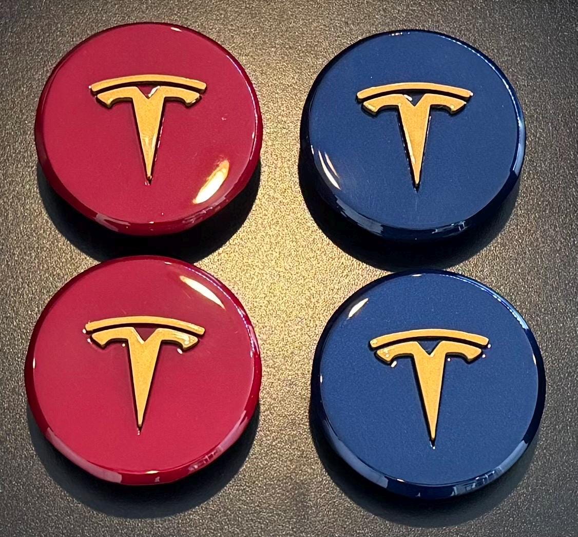 Tesla Model 3 Painted Center Cap / Hub Cap Cover for 18" Photon Wheel (2024-) | Set of 4 | Customizable Colors & Logos