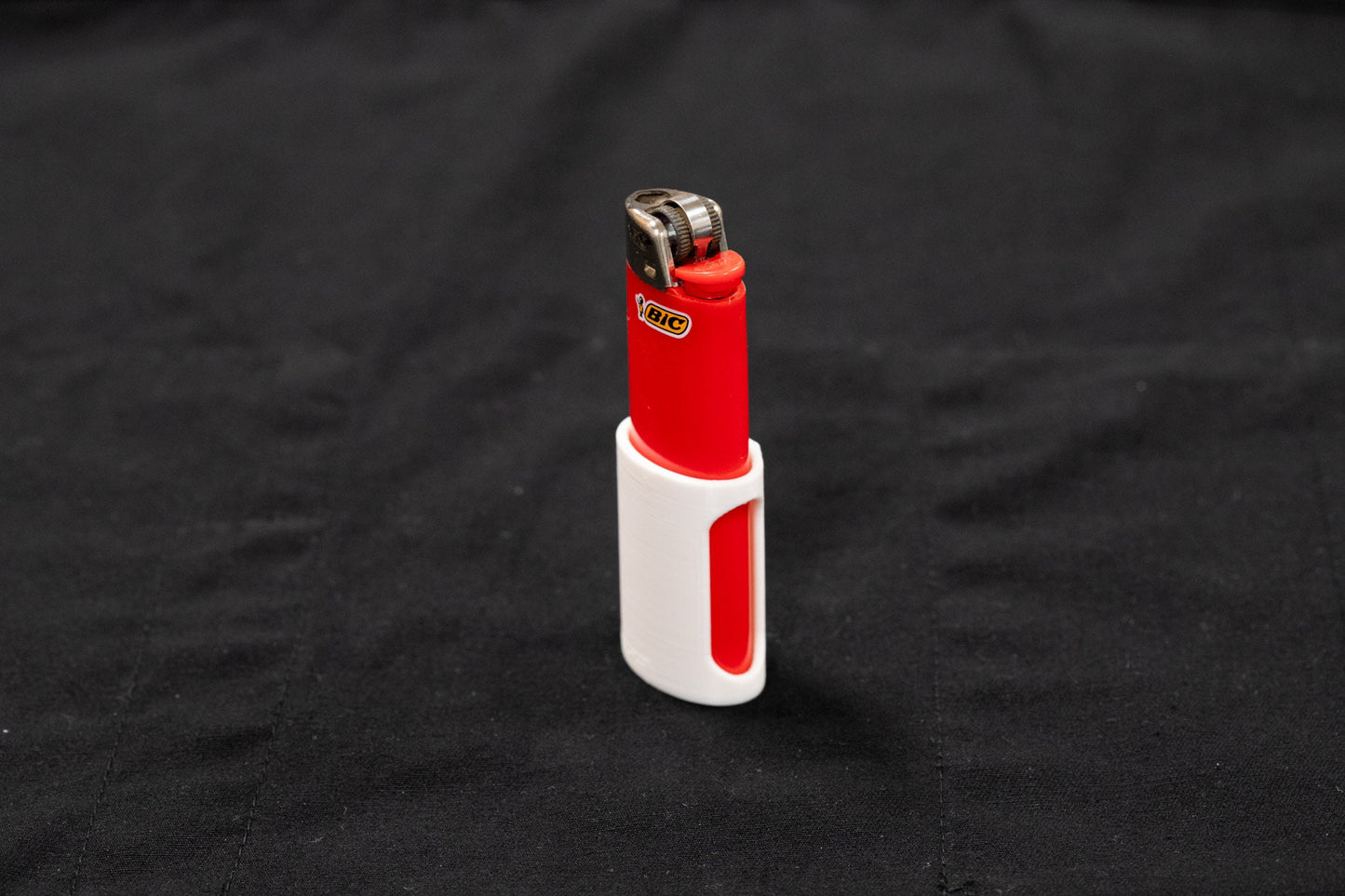 Lighter Holder for BIC Lighter (Large or Mini) and Clipper Lighter | Adhesive or Magnetic Backing | Loose-Fit or Tight-Fit