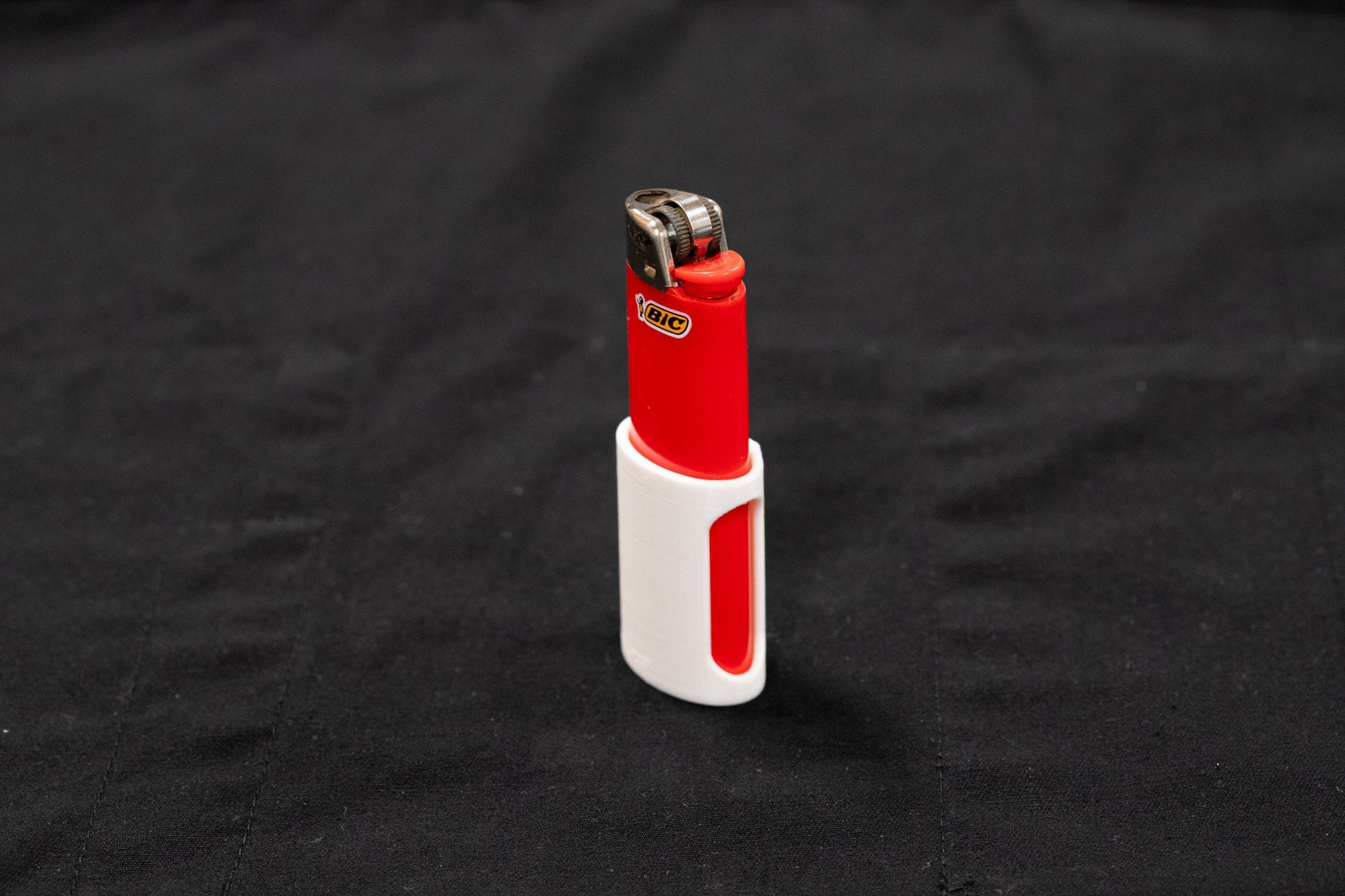 Lighter Holder for BIC Lighter (Large or Mini) and Clipper Lighter | Adhesive or Magnetic Backing | Loose-Fit or Tight-Fit