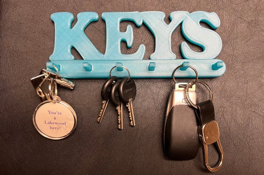 Personalized Keyring Holder/Hanger with Removable Pegs (Wall Mount) | Last Name, Business Name, Phrase | Non-Custom Options offered as well