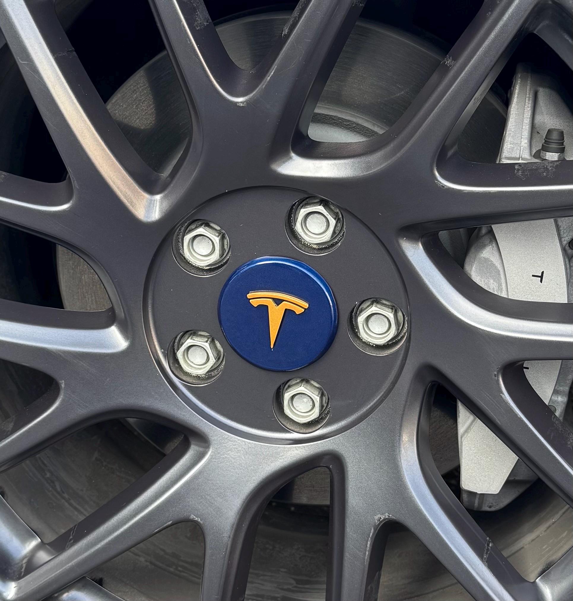 Tesla Model 3 Painted Center Cap / Hub Cap Cover for 18" Photon Wheel (2024-) | Set of 4 | Customizable Colors & Logos
