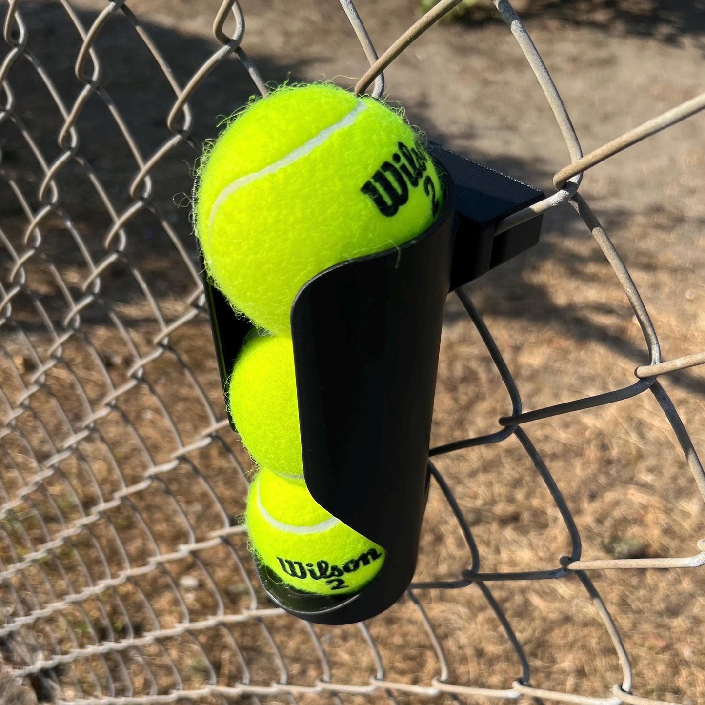 Personalized Tennis Ball Holder - Fence or Wall Mount