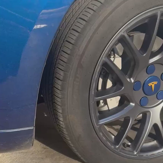 Tesla Model 3 Painted Center Cap / Hub Cap Cover for 18" Photon Wheel (2024-) | Set of 4 | Customizable Colors & Logos